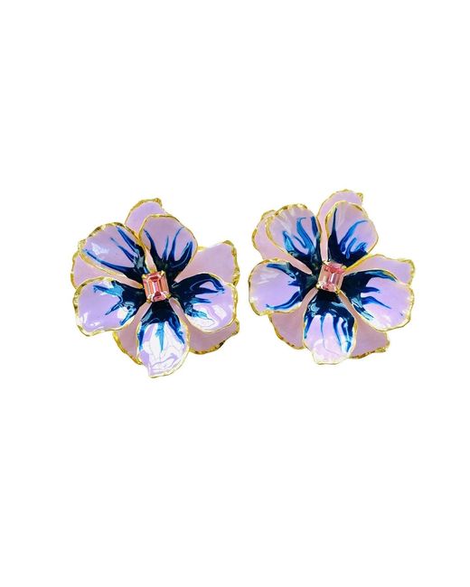 The Pink Reef Blue Large Hand Painted Jewel Box Florals