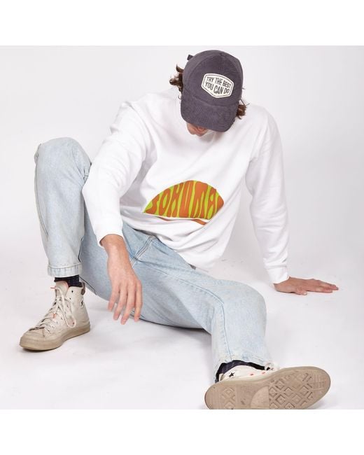 SOHUMAN White Tum Sustainable Sweatshirt
