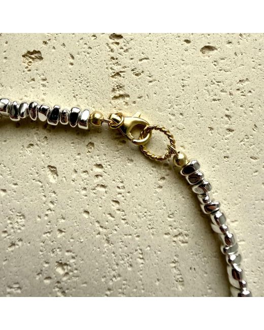 Larsuu Metallic Heart Orbit Hematite Necklace
