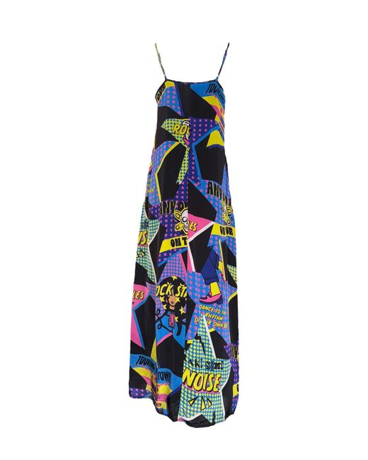 Any Old Iron Blue On Tour Printed Long Dress