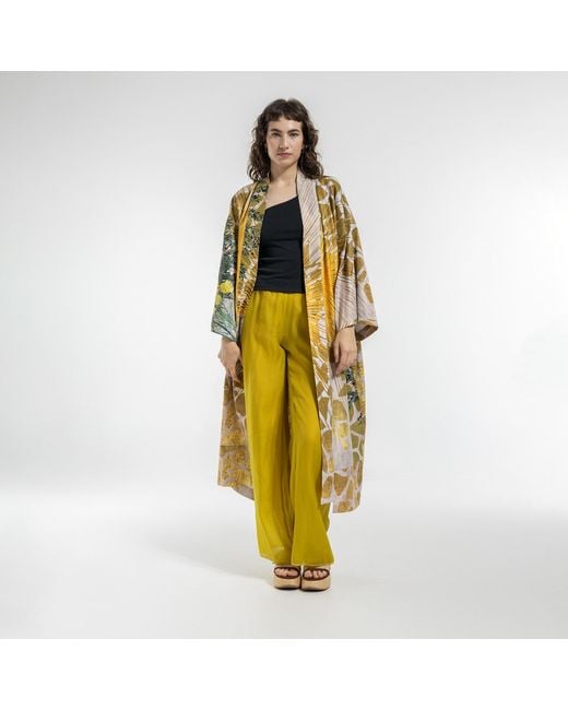 ARTISTA Yellow Fennel Maxi Kimono