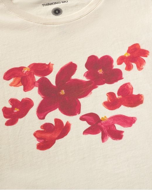 Thinking Mu Pink Garden Zowie T-Shirt