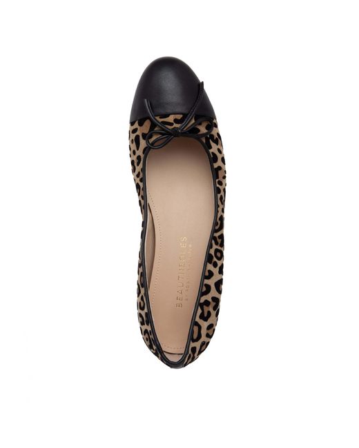 Beautiisoles by Robyn Shreiber Made in Italy Black Neutrals Beatrice Animal Printed Suede Comfortable Elegant Flat Ballerina
