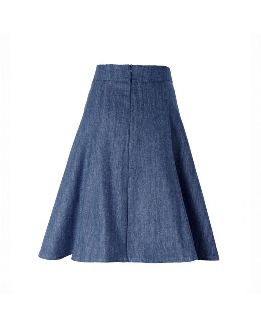 Italia A Collection Blue Denim Flare Skirt