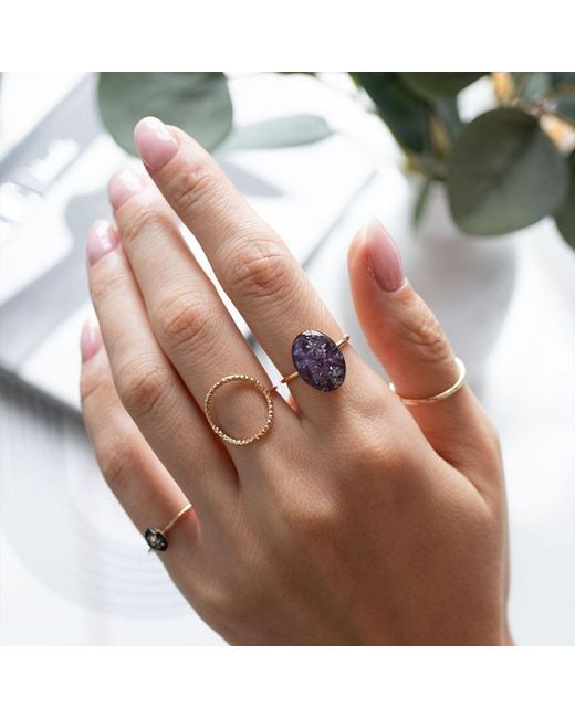 Kate Koel Purple Gemstone Cocktail Ring