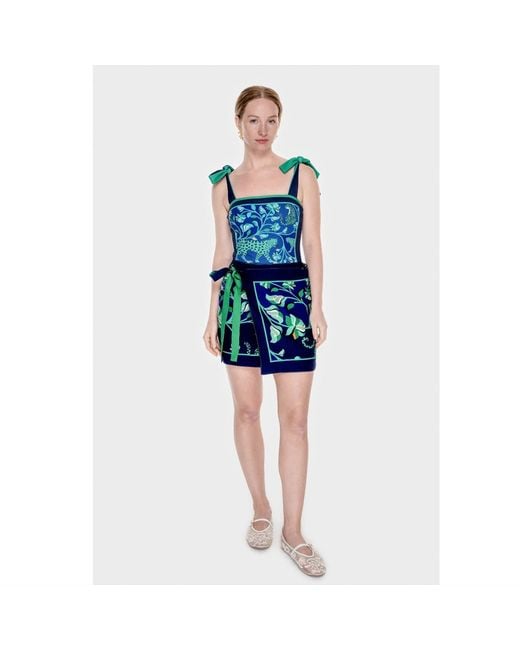 Jessie Zhao New York Green Swim Cover Up Skirt- Wonderland