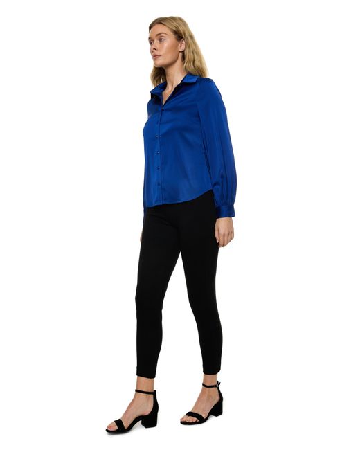 Carloslines Blue Button Down Long Sleeve Shirt