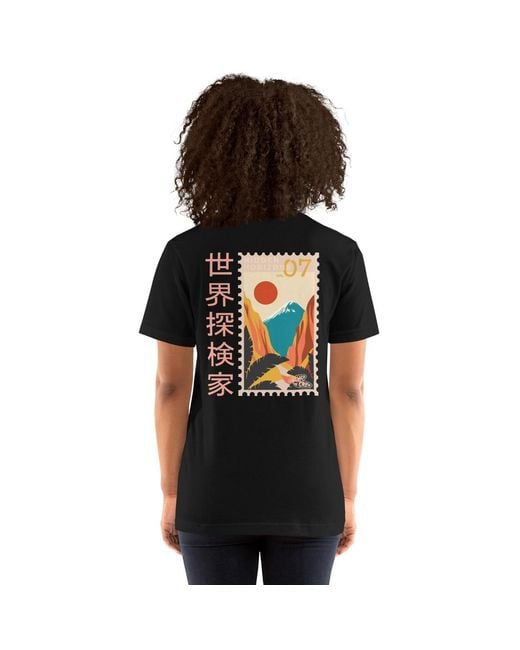 Anchor and Crew Black Hidden Horizons Postmark Organic Cotton T-Shirt