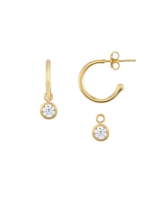 Auree Jewellery Metallic Manhattan & Verona Cubic Zirconia Interchangeable Gemstone Drop Earrings