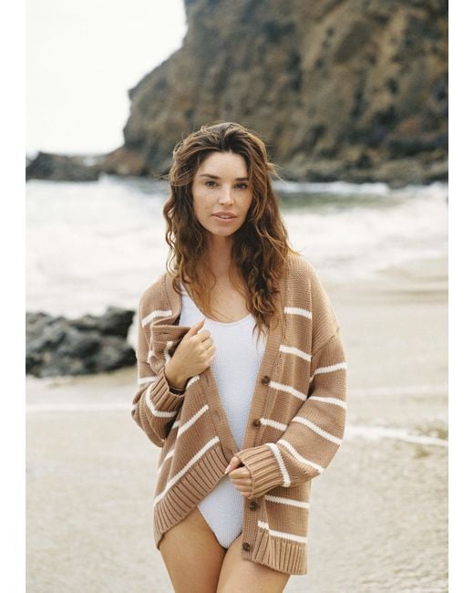 Ellsworth & Ivey Brown Elizabeth Knit Cardigan
