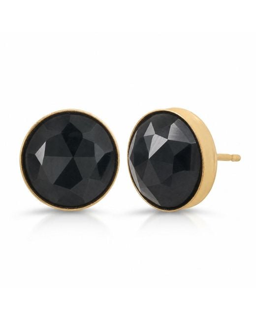 Heather Hawkins Jewelry Black Rose Cut Onyx Oversized Studs