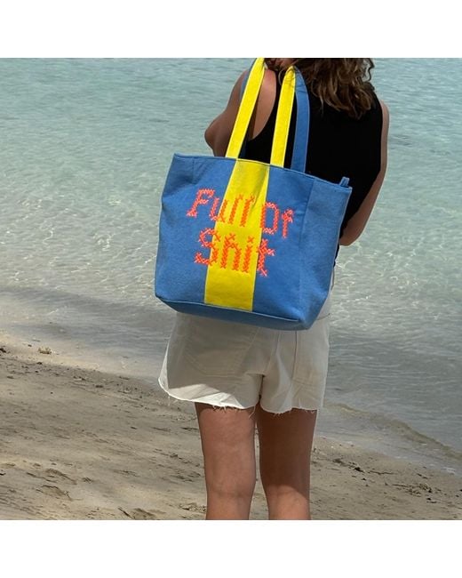 Lilly Loves Blue And Terry Beach Bags Full Of Shit