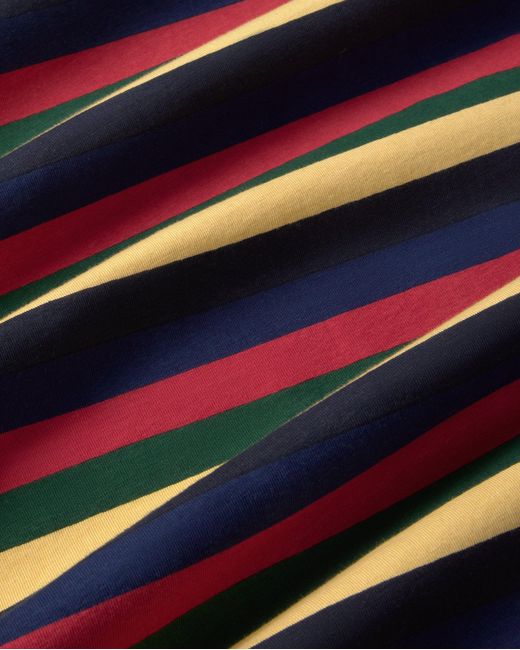 Thinking Mu Red Long-Sleeve Multicolour Striped Emily R T-Shirt