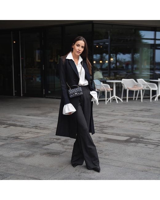 Mandragora Black Classic Wool Coat