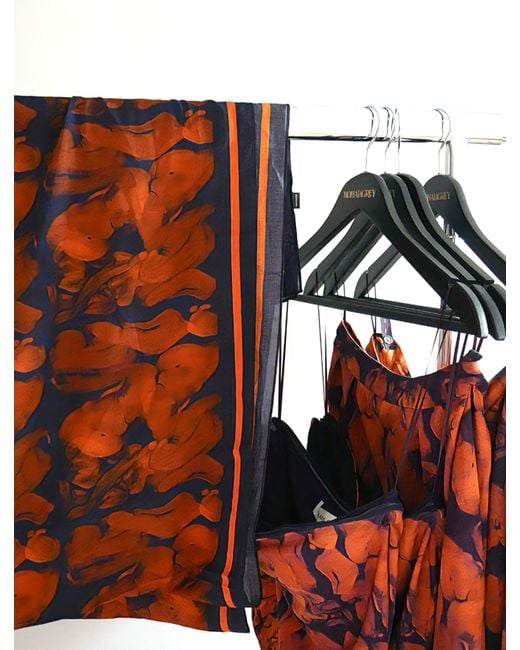Mohala Grey Orange Simone Scarf