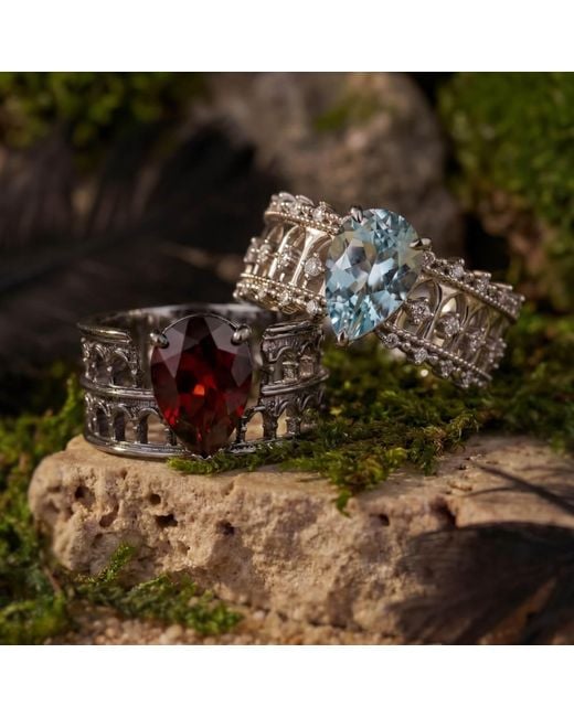 Azura Jewelry New York Metallic Blood Oath Colosseum Ring Vermeil