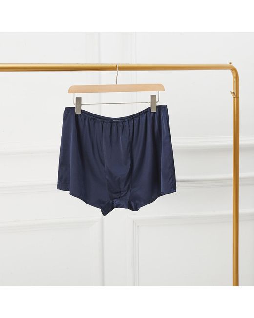 Soft Strokes Silk Blue Pure Mulberry Silk Trunks for men