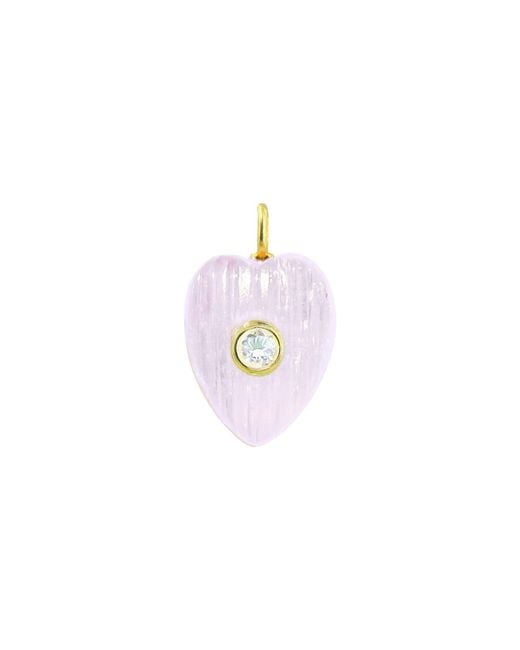 KAMARIA Pink Amethyst Gemstone Pendant With Topaz