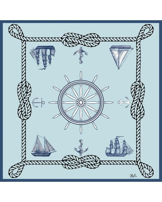 Ralufineart Green Silk Pocket Square Nautical Chic for men
