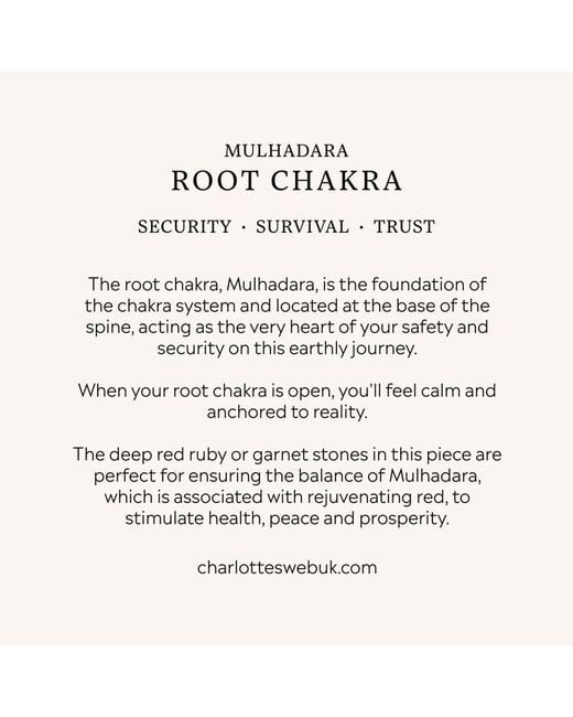 Charlotte's Web Jewellery Metallic Root Chakra Necklace
