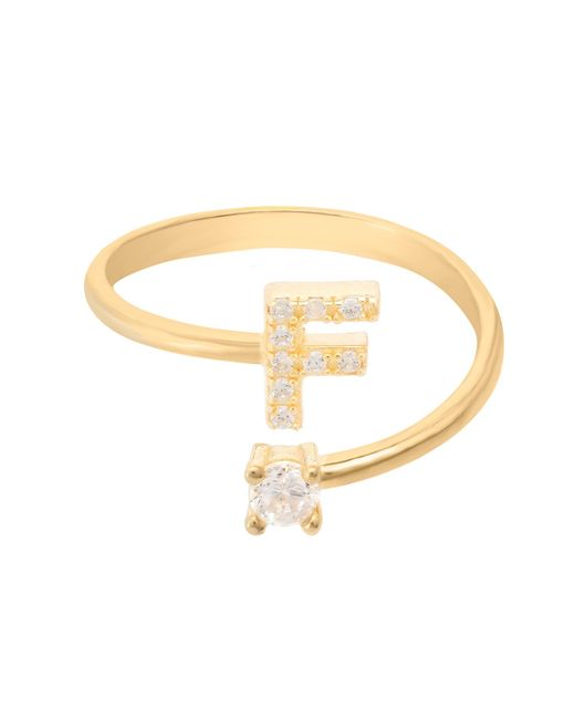 Latelita London Metallic Initial Ring F
