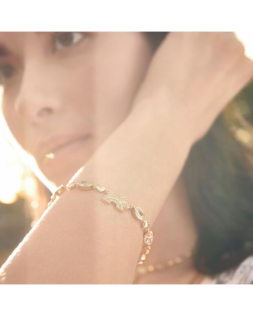 Cloud Haven Metallic Crystal Logo Bracelet