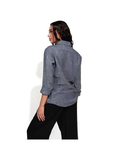 Maison Tangerine Blue Linen Shirt Stone