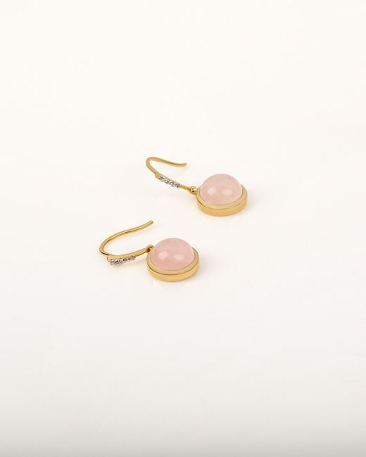 The Jewelz Pink Eraya Blush Round Earrings