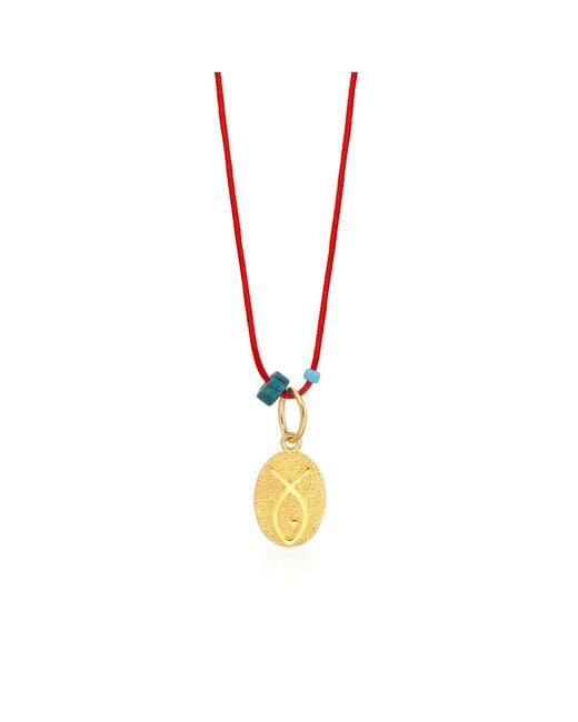 The Pheia Metallic String Fish Necklace