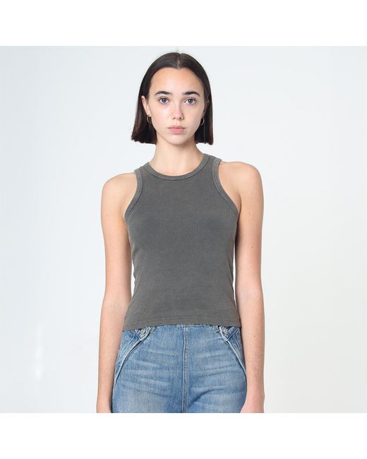 NOEND Gray Daisy Rib Tank Top