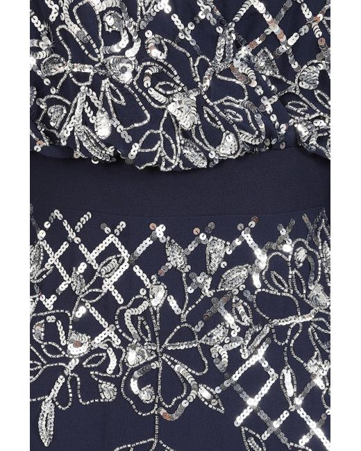 Frock and Frill Blue Kaira Sequin Maxi Dress