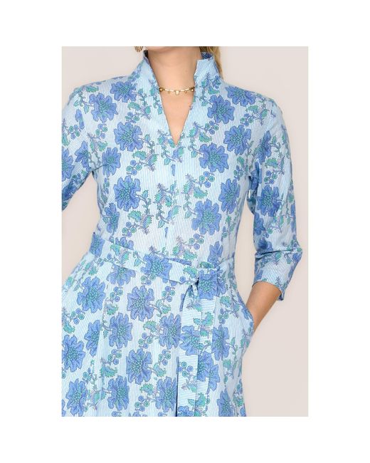 At Last Blue Cotton Chelsea Midi Dress
