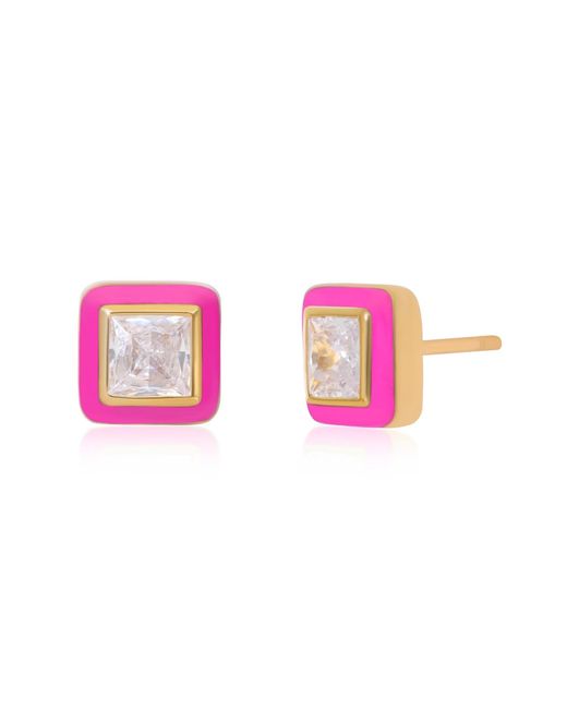 Preeti Sandhu Pink Enamel Studs