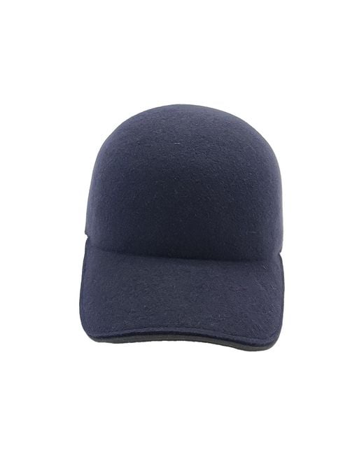 DORIA 1905 Blue Wool Felt Baseball Hat for men