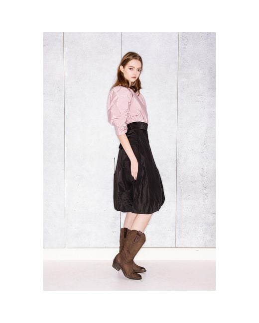 Bianca Popp Black Wrapped Skirt