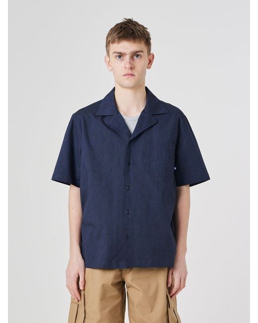 Uskees Blue Cuban Shirt for men