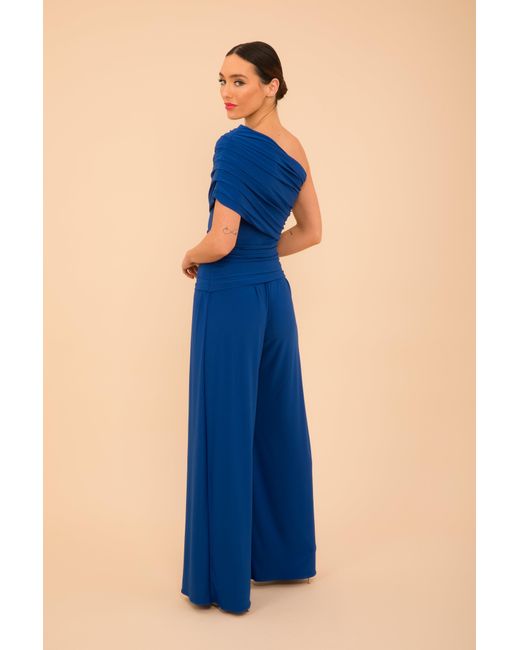 Atom Label Blue Rhodium Jumpsuit