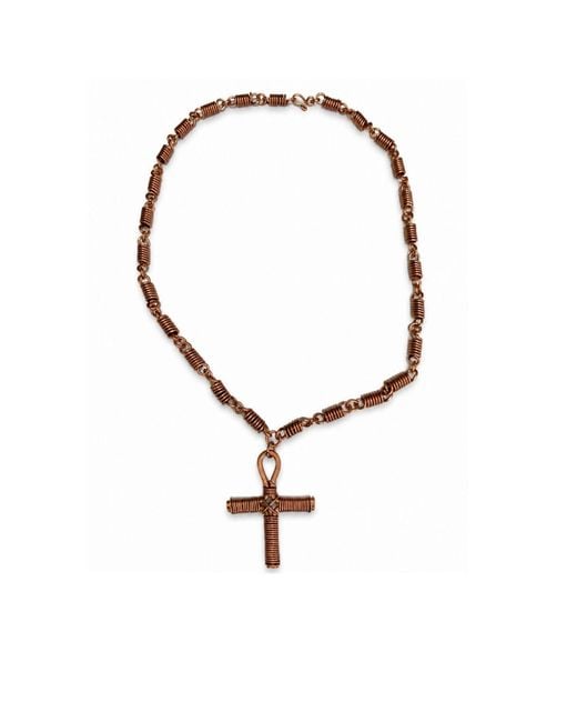 Anatoliacraft Brown Copper Ankh Pendant Necklace
