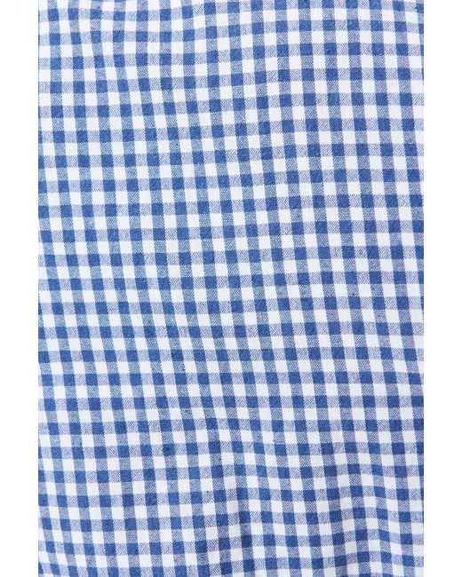 Louche Blue Marleen Gingham Ric Rac Trim Cropped Jumpsuit
