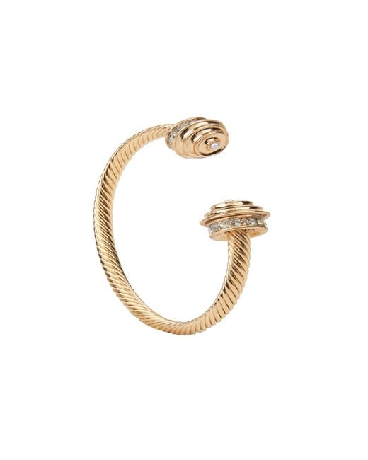 Saachi Metallic Barbell Charm Statement Cuff