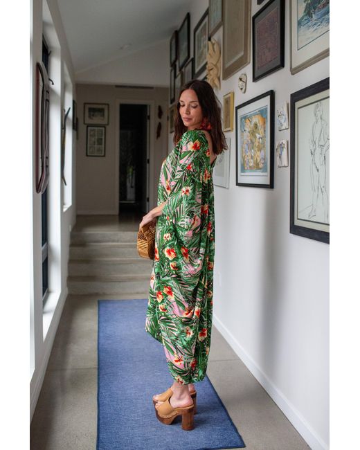 Jennafer Grace Green Hilo Garden Caftan