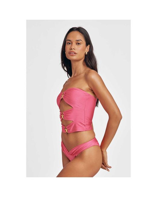 Blackbough Swim Pink Dosia Cut-Out Tube Top Beso