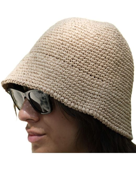 Springmoonatelier Natural Raffia Bucket Custom Summer Hat