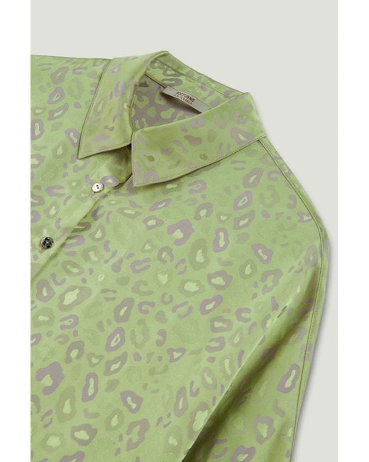 Nocturne Green Leopard Print Shirt