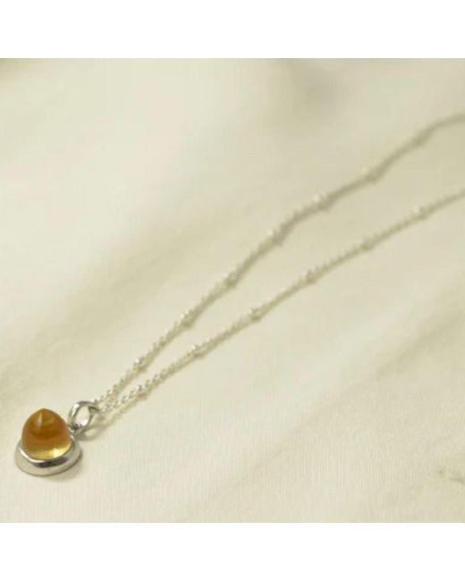The Jewellery Store London Metallic Istanbul Spice Citrine Pendant Necklace