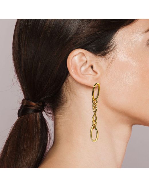 Jaredjamin Metallic Ophelia Chain Dangle Post Earrings