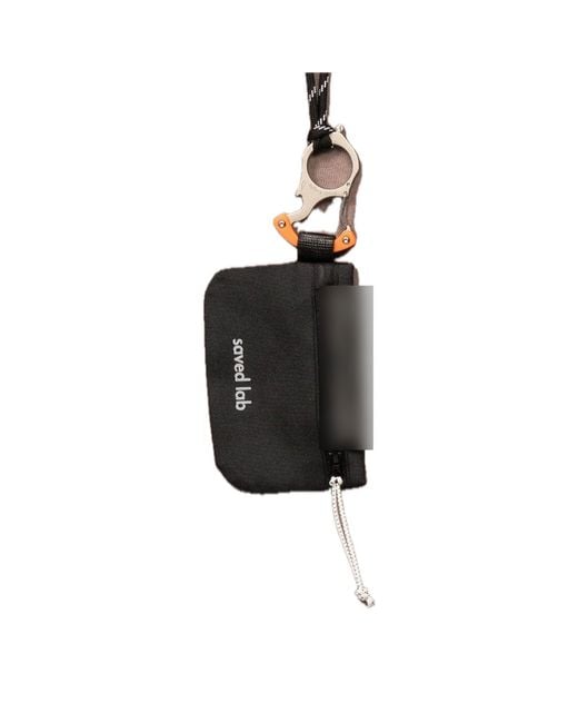 Saved Lab Black Lanyard Wallet for men