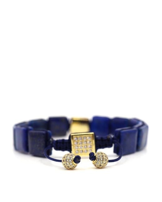 Shar Oke Blue Lapis Lazuli Square Bracelet for men