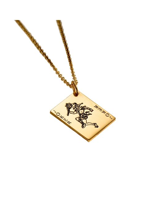 Posh Totty Designs Metallic Joker Playing Card Charm Necklace for men