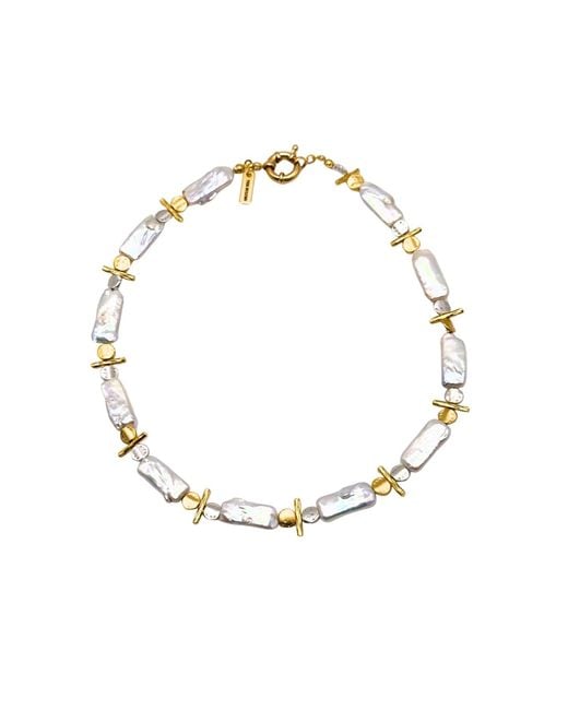 The Bulums Metallic The Saint Tropez Signature Ii Natural Baroque Pearl Necklace
